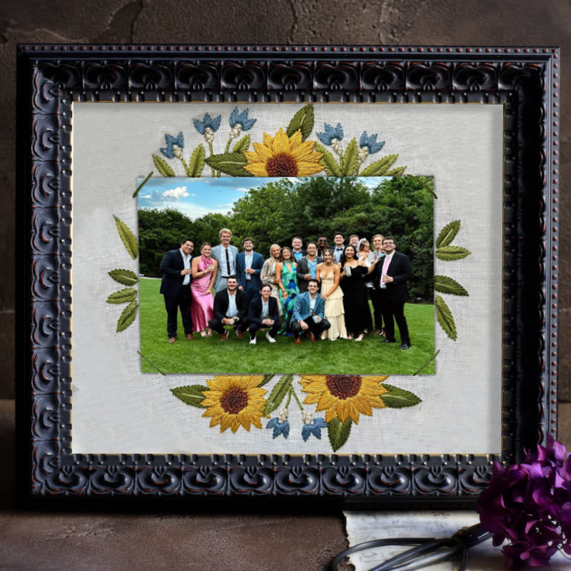 Rubbyoo Embroidery Photo Frame Kit - Sunflower Memory | Photo Collection Artwork | Perfect Gifts For Friends - image 7