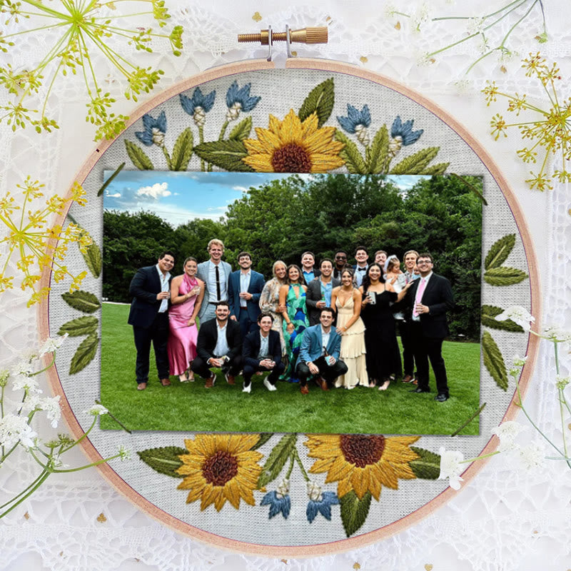 Rubbyoo Embroidery Photo Frame Kit - Sunflower Memory | Photo Collection Artwork | Perfect Gifts For Friends - image 2
