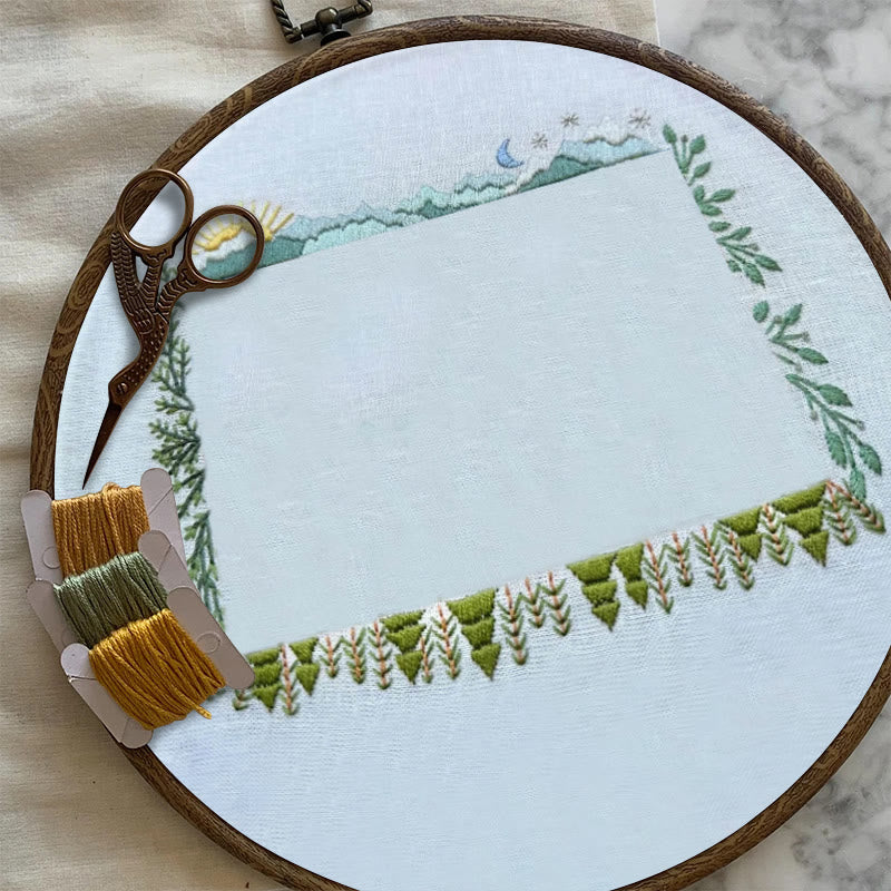 Rubbyoo Embroidery Photo Frame Kit - Summer Forest | Diy Landscape Handicraft | Nice For Home Decor  - image 5