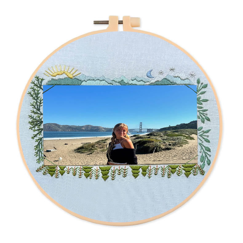 Rubbyoo Embroidery Photo Frame Kit - Summer Forest | Diy Landscape Handicraft | Nice For Home Decor  - 25*25cm - image 0