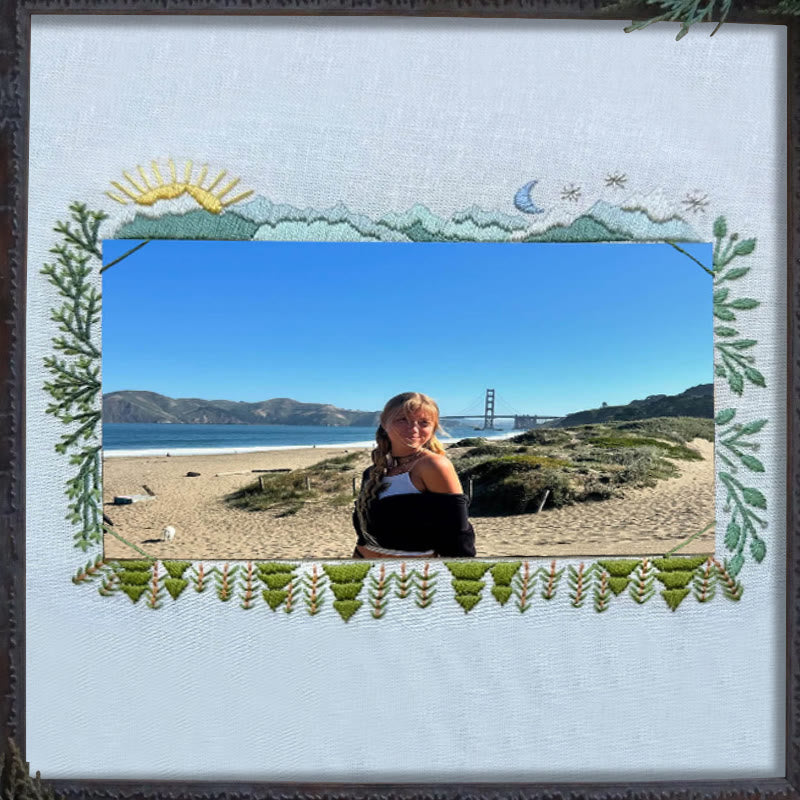 Rubbyoo Embroidery Photo Frame Kit - Summer Forest | Diy Landscape Handicraft | Nice For Home Decor  - image 8