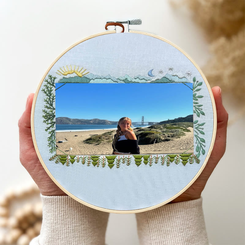 Rubbyoo Embroidery Photo Frame Kit - Summer Forest | Diy Landscape Handicraft | Nice For Home Decor  - image 4