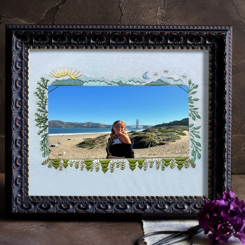 Rubbyoo Embroidery Photo Frame Kit - Summer Forest | Diy Landscape Handicraft | Nice For Home Decor  - image 9