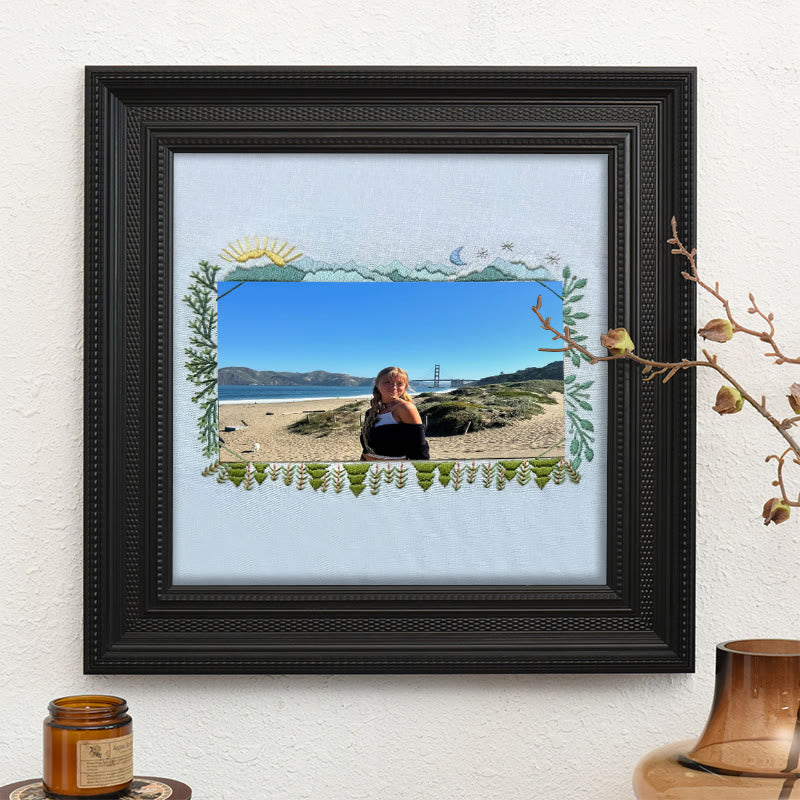 Rubbyoo Embroidery Photo Frame Kit - Summer Forest | Diy Landscape Handicraft | Nice For Home Decor  - image 7