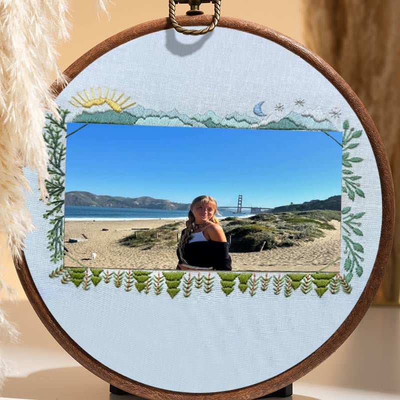 Rubbyoo Embroidery Photo Frame Kit - Summer Forest | Diy Landscape Handicraft | Nice For Home Decor  - image 3