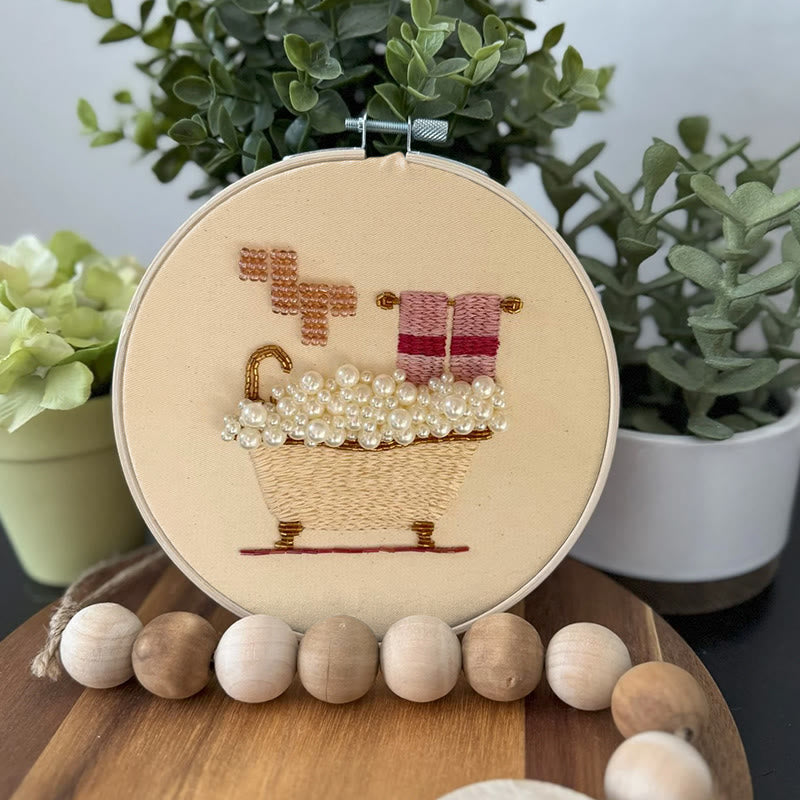 Rubbyoo Bead Embroidery Kit - Bubble Bath | Beginner Handmade Stitch | Creative Diy Needlework - image 3