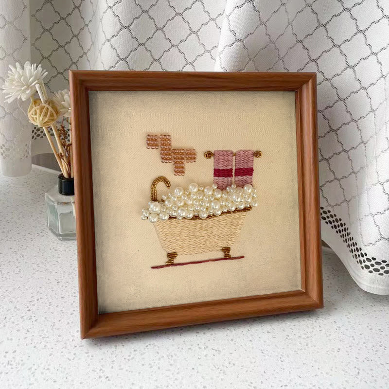 Rubbyoo Bead Embroidery Kit - Bubble Bath | Beginner Handmade Stitch | Creative Diy Needlework - image 9