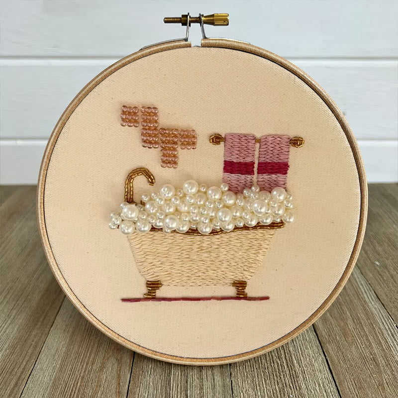 Rubbyoo Bead Embroidery Kit - Bubble Bath | Beginner Handmade Stitch | Creative Diy Needlework - image 7