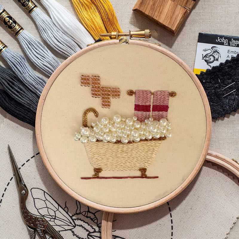 Rubbyoo Bead Embroidery Kit - Bubble Bath | Beginner Handmade Stitch | Creative Diy Needlework - image 8