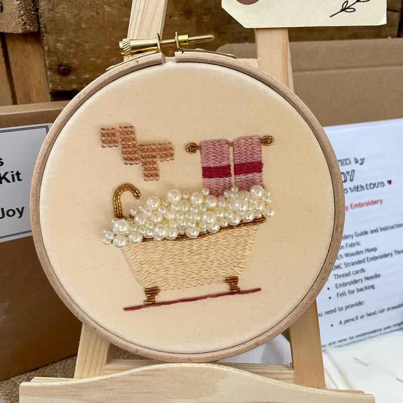 Rubbyoo Bead Embroidery Kit - Bubble Bath | Beginner Handmade Stitch | Creative Diy Needlework - image 1