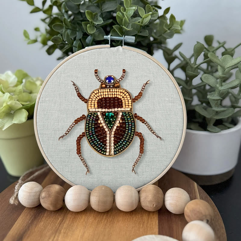 Rubbyoo Bead Embroidery Kit - Scarab Beetle | Diy Handmade Stitchwork | Easy Craft For Adults - image 2