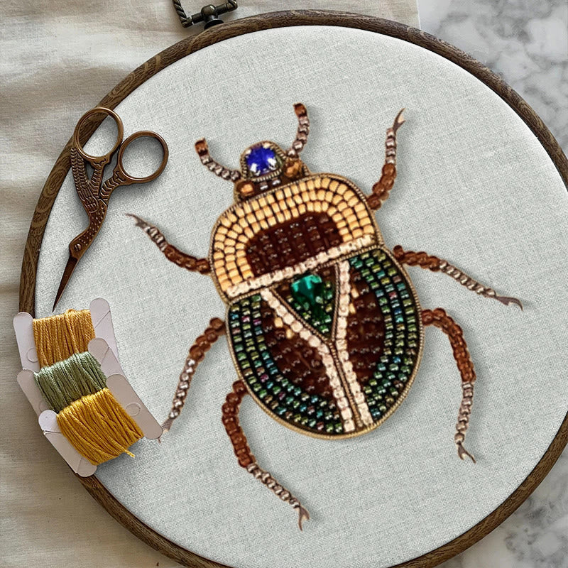 Rubbyoo Bead Embroidery Kit - Scarab Beetle | Diy Handmade Stitchwork | Easy Craft For Adults - image 8