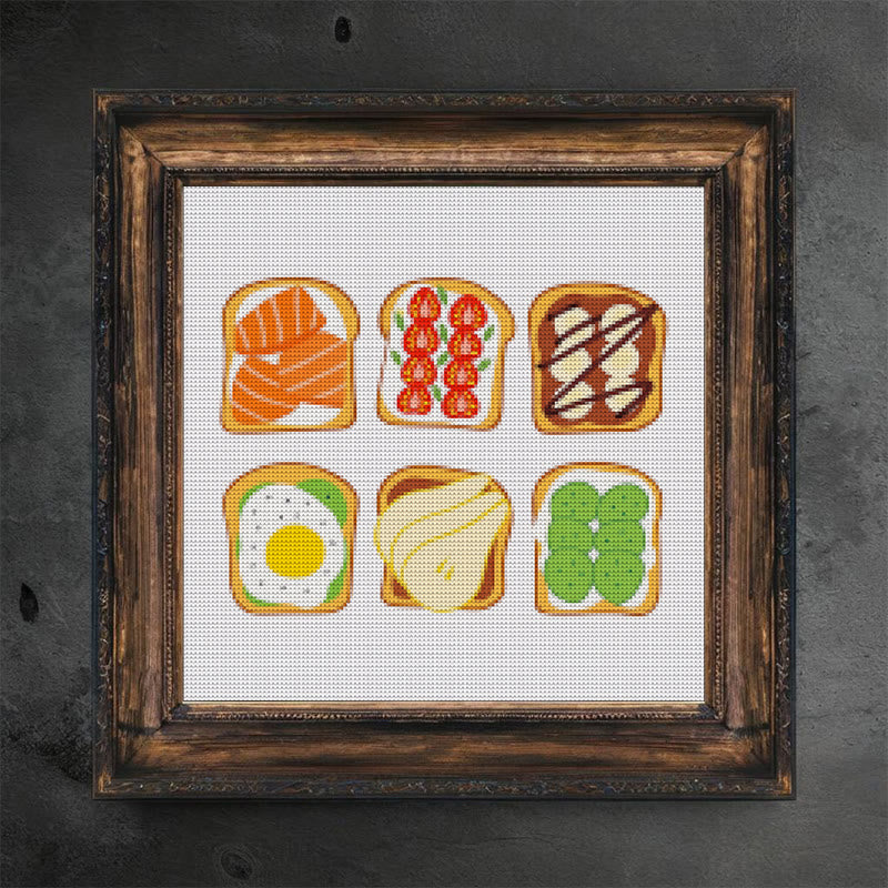 Cross Stitch Kit - Breakfast Toast | Kitchen Handmade Decor | Easy Needle Artwork  - image 8