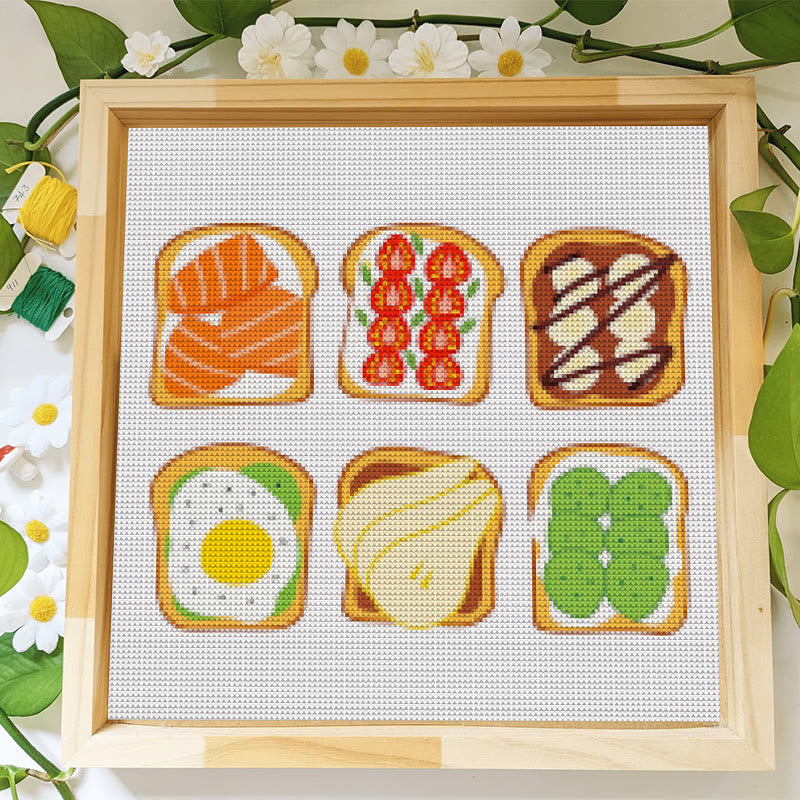 Cross Stitch Kit - Breakfast Toast | Kitchen Handmade Decor | Easy Needle Artwork  - Breakfast Toast - image 3