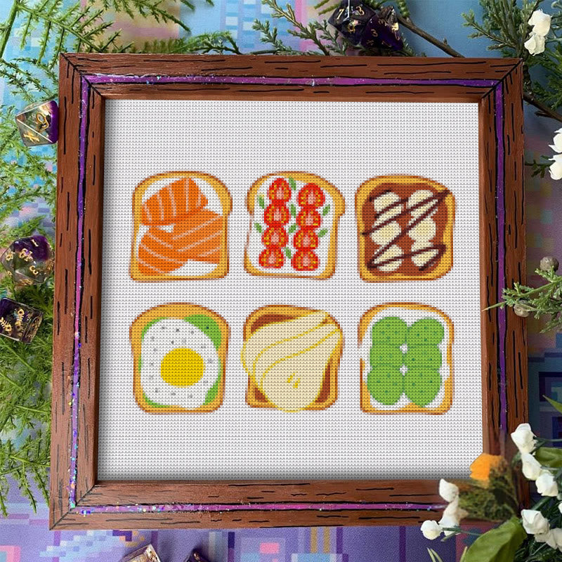 Cross Stitch Kit - Breakfast Toast | Kitchen Handmade Decor | Easy Needle Artwork  - image 7