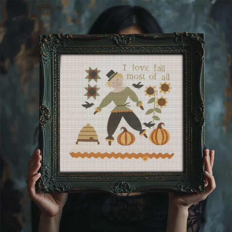 Cross Stitch Kit - Love For Autumn |  Festival Handmade Needlework | Diy Halloween Collection  - image 1