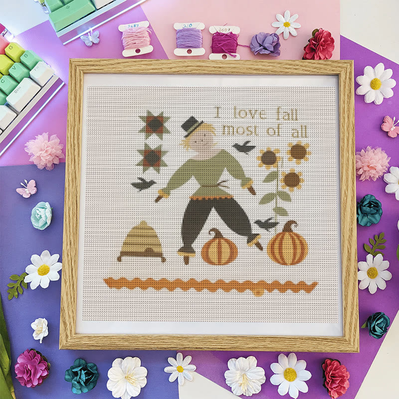 Cross Stitch Kit - Love For Autumn |  Festival Handmade Needlework | Diy Halloween Collection  - image 7