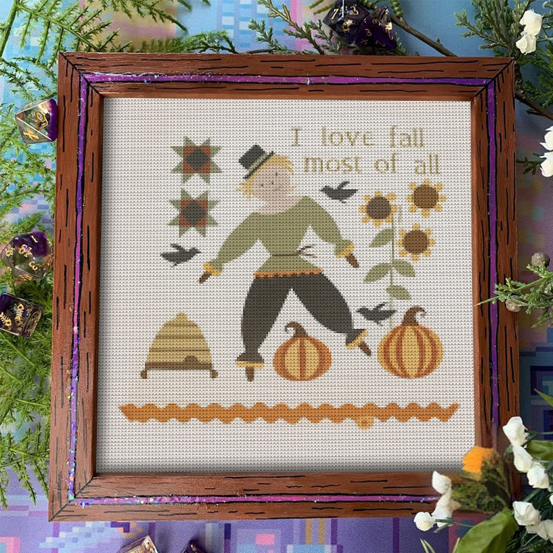 Cross Stitch Kit - Love For Autumn |  Festival Handmade Needlework | Diy Halloween Collection  - image 9