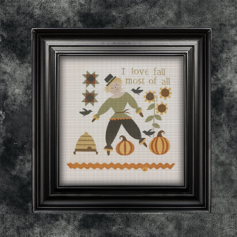 Cross Stitch Kit - Love For Autumn |  Festival Handmade Needlework | Diy Halloween Collection  - Love For Autumn - image 0