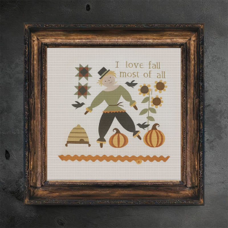 Cross Stitch Kit - Love For Autumn |  Festival Handmade Needlework | Diy Halloween Collection  - image 2