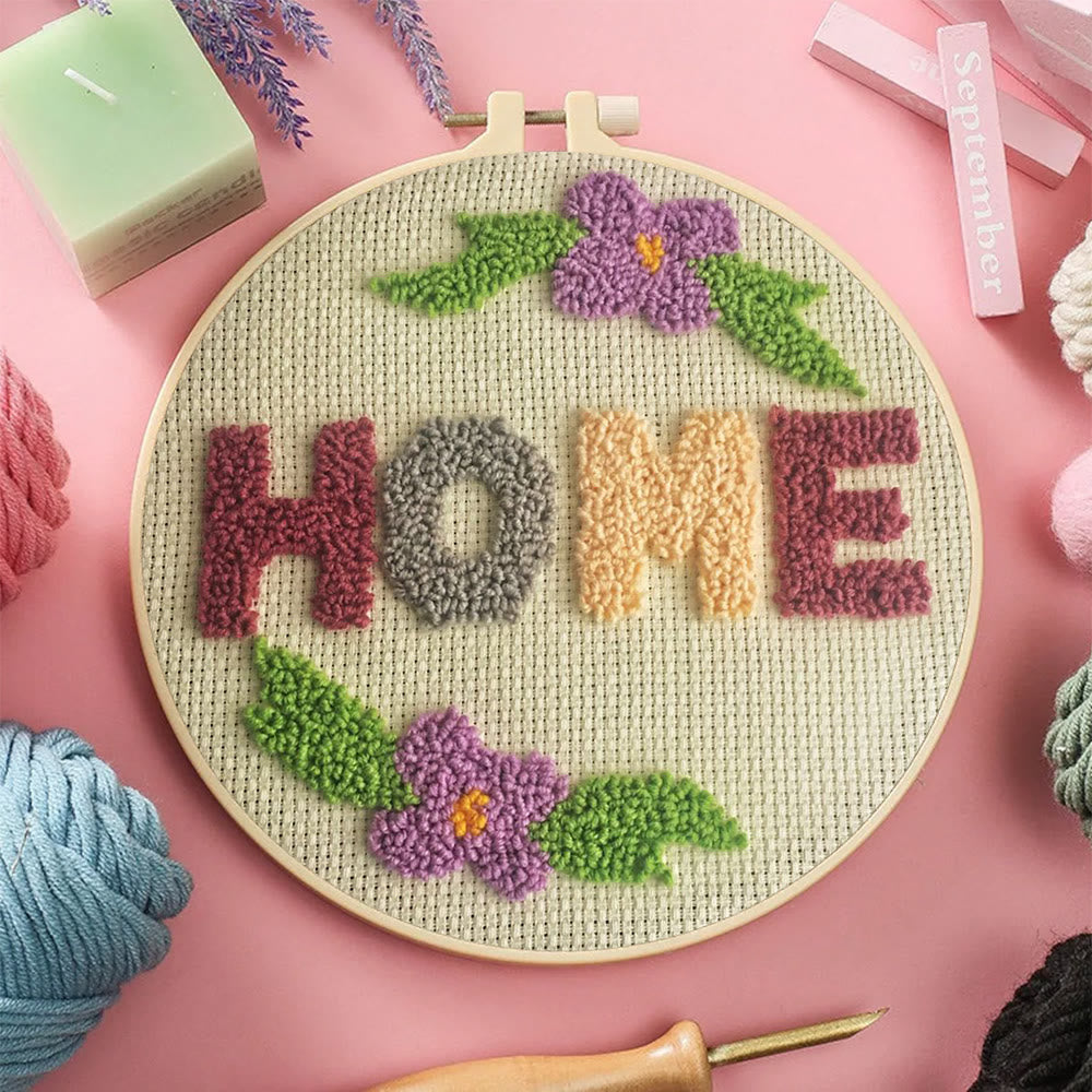 Floral Home Punch Needle Kit - Diy Living Room Decor | Handmade Stitch Work - image 4
