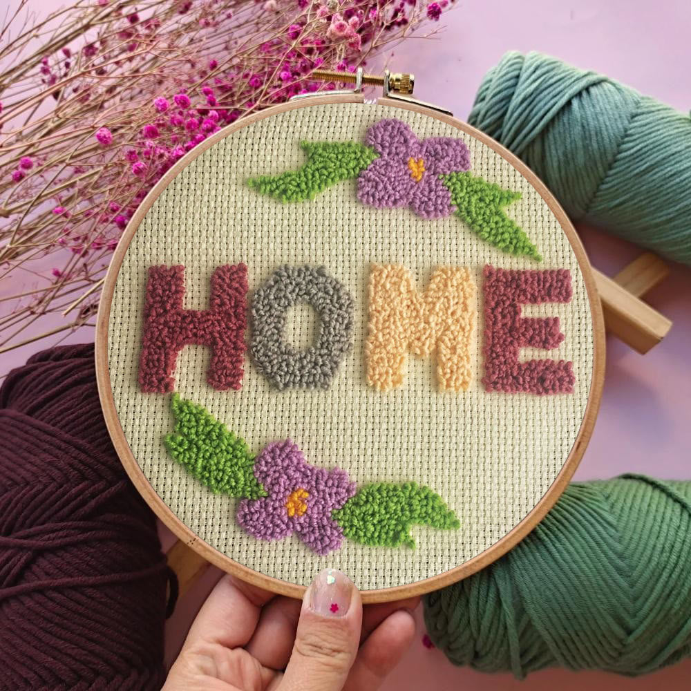 Floral Home Punch Needle Kit - Diy Living Room Decor | Handmade Stitch Work - image 3
