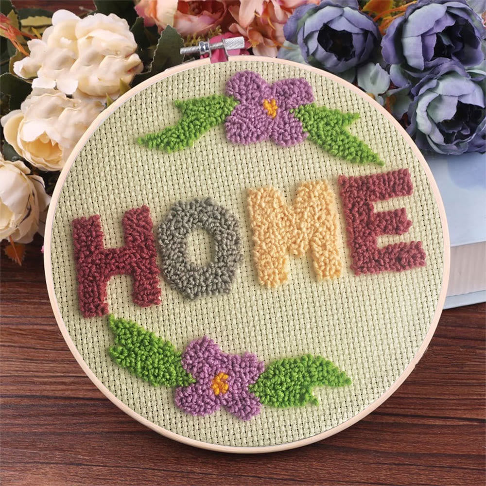 Floral Home Punch Needle Kit - Diy Living Room Decor | Handmade Stitch Work - image 5