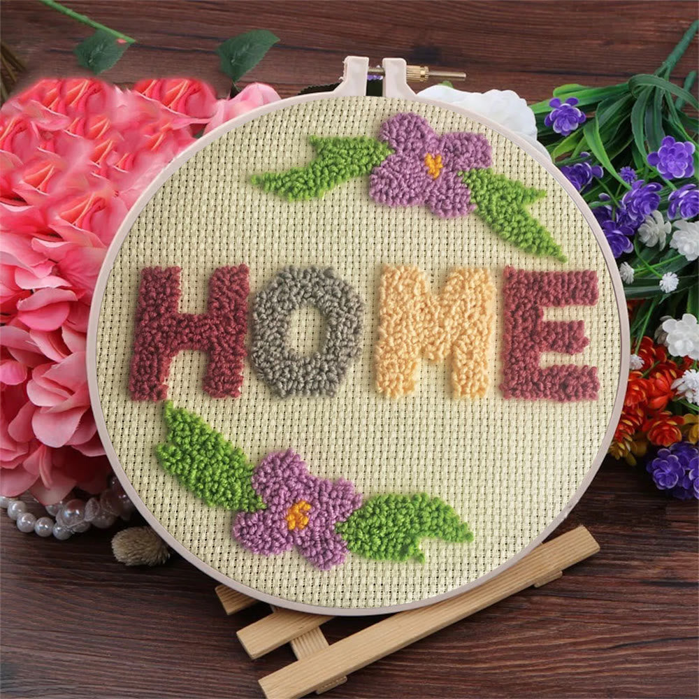 Floral Home Punch Needle Kit - Diy Living Room Decor | Handmade Stitch Work - image 6