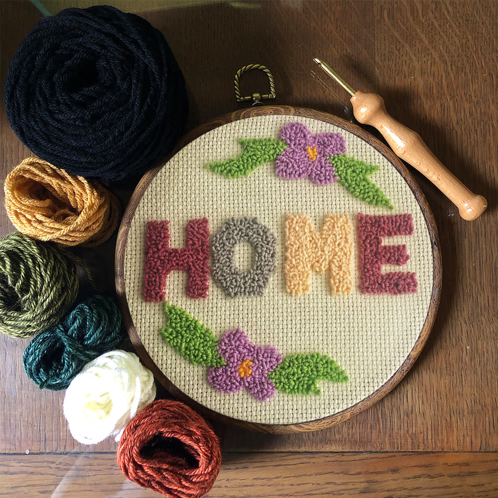 Floral Home Punch Needle Kit - Diy Living Room Decor | Handmade Stitch Work - image 7