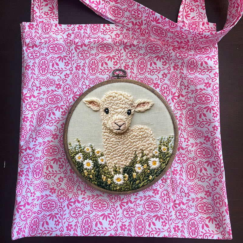 Little Lamb Punch Needle Kit - Daisies Pattern Craft | Perfect For Beginners - image 10