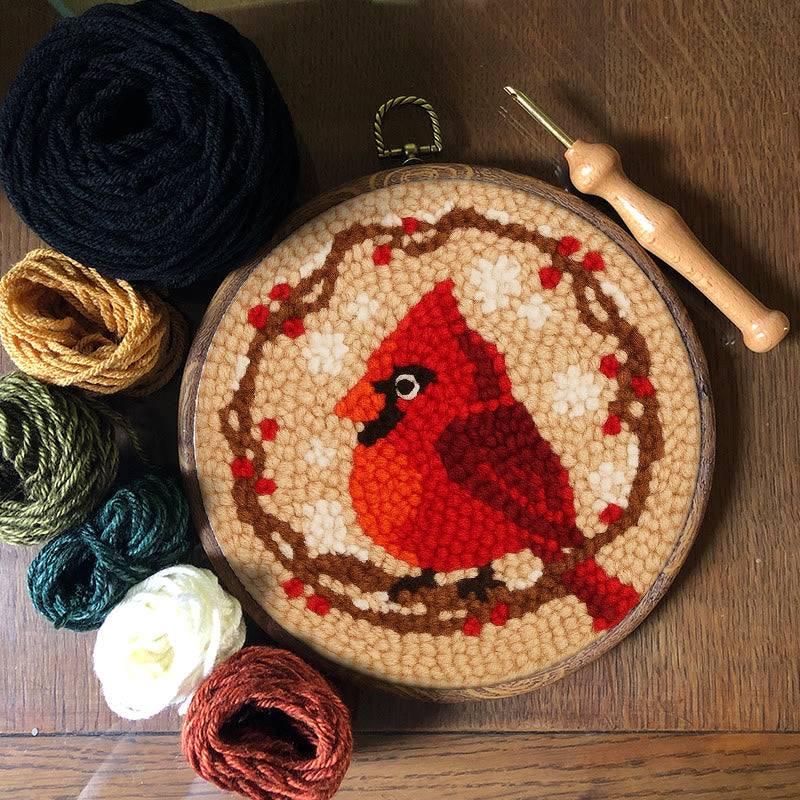Blooming Bird Punch Needle Kit - Christmas Needle Artwork |  Gift For Bird Lovers  - image 8
