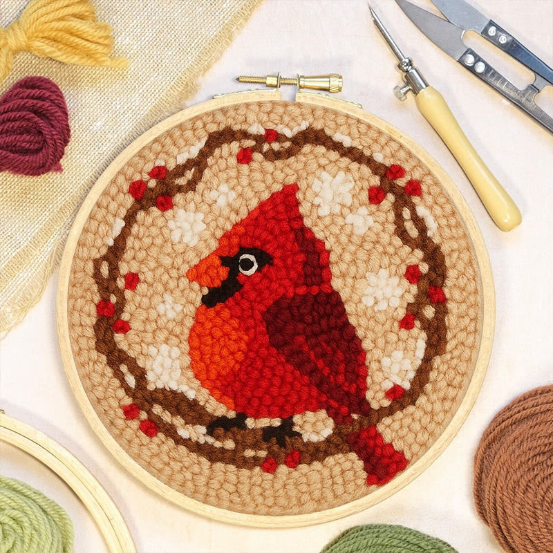 Blooming Bird Punch Needle Kit - Christmas Needle Artwork |  Gift For Bird Lovers  - image 2