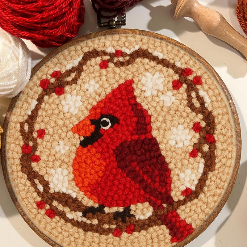 Blooming Bird Punch Needle Kit - Christmas Needle Artwork |  Gift For Bird Lovers  - image 3