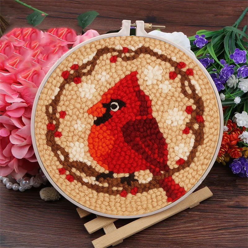 Blooming Bird Punch Needle Kit - Christmas Needle Artwork |  Gift For Bird Lovers  - image 6