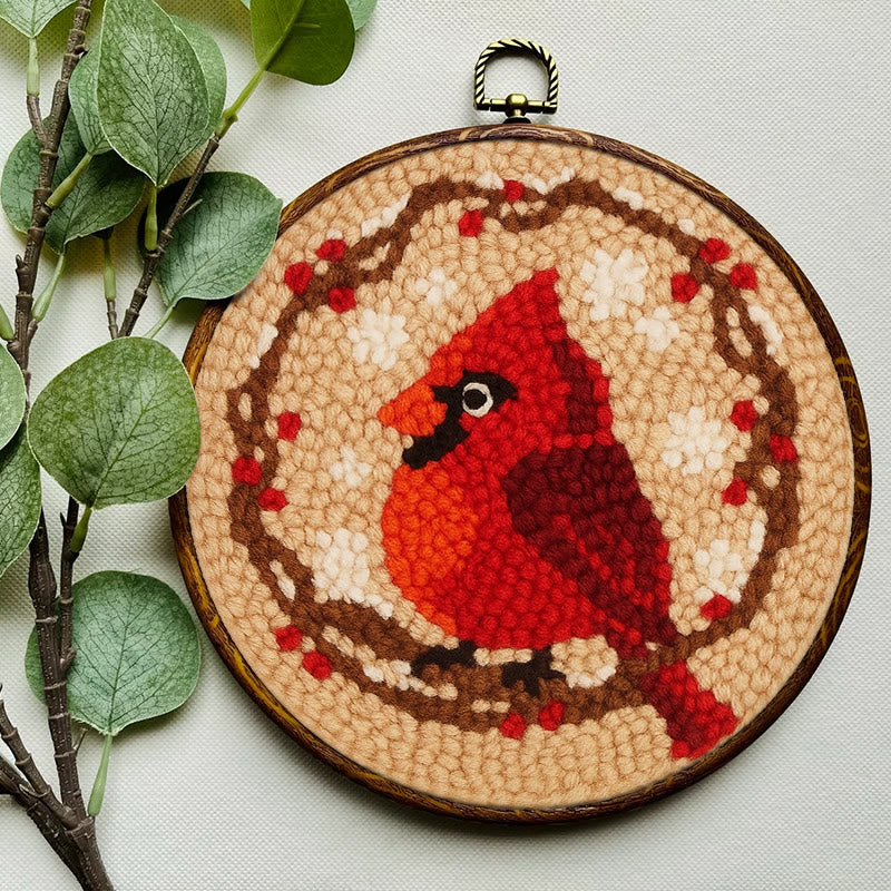 Blooming Bird Punch Needle Kit - Christmas Needle Artwork |  Gift For Bird Lovers  - image 7