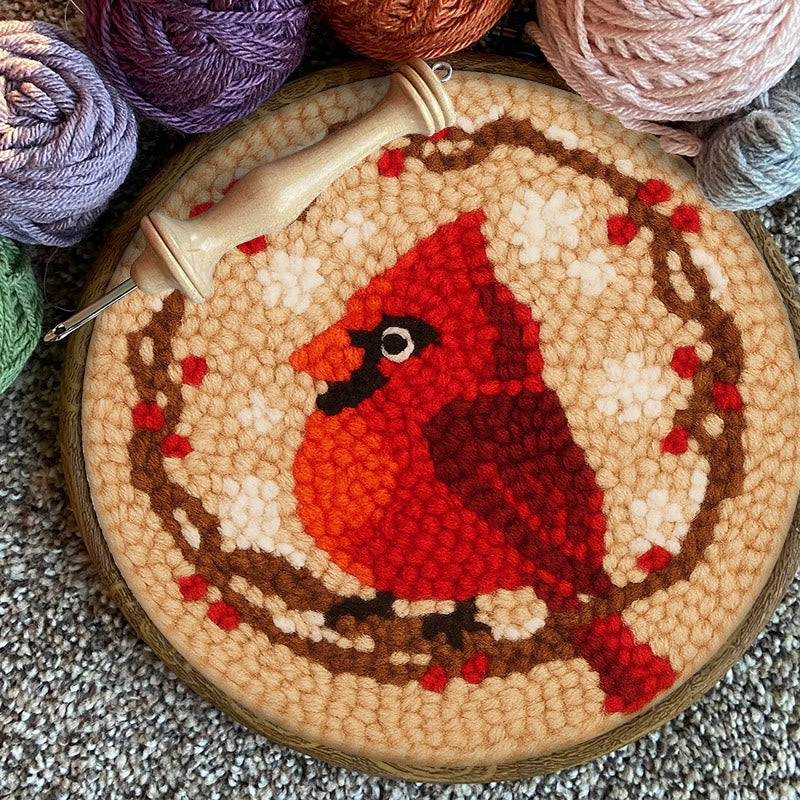 Blooming Bird Punch Needle Kit - Christmas Needle Artwork |  Gift For Bird Lovers  - image 10