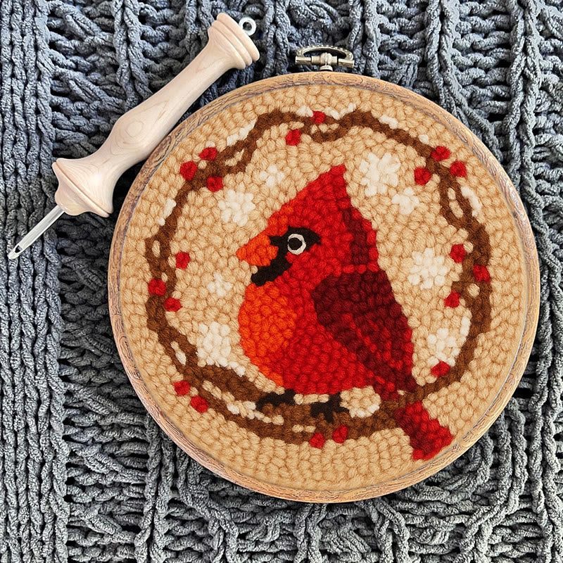 Blooming Bird Punch Needle Kit - Christmas Needle Artwork |  Gift For Bird Lovers  - image 12