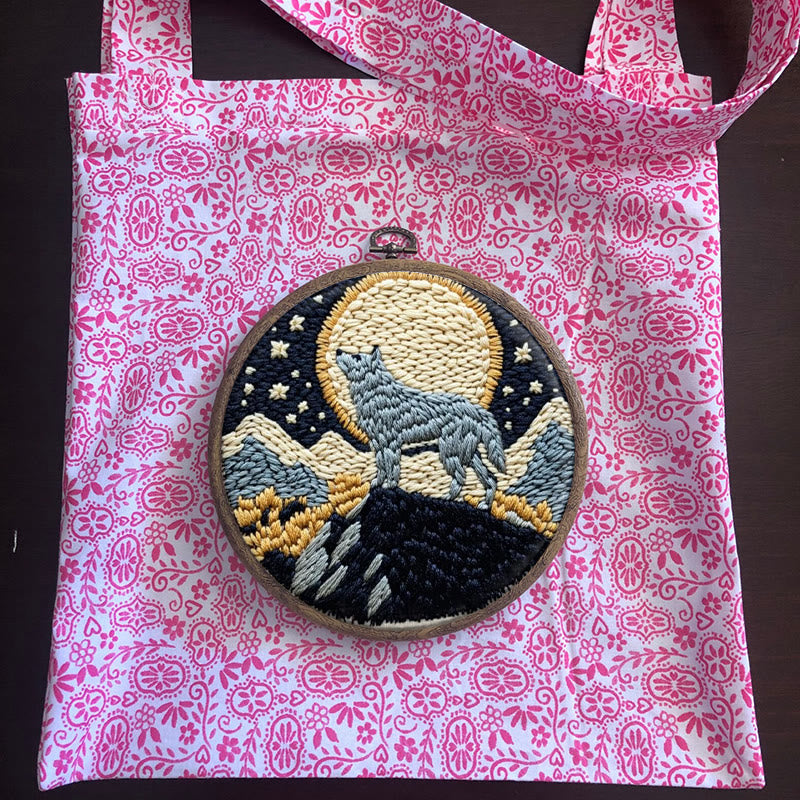 Wolf And Moon Punch Needle Kit - Unique Needle Artwork | Perfect Wall Hanging - image 12