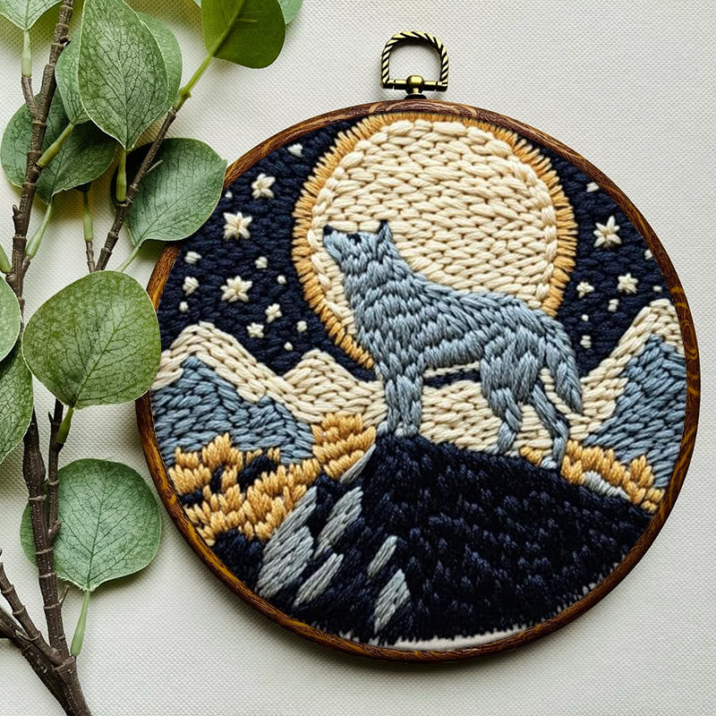 Wolf And Moon Punch Needle Kit - Unique Needle Artwork | Perfect Wall Hanging - image 7