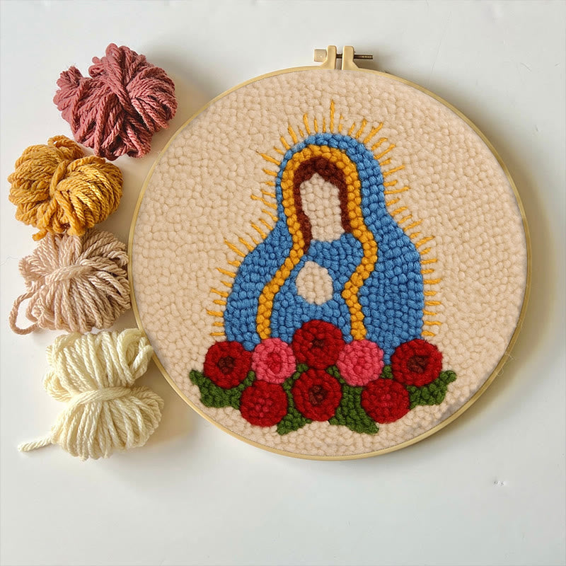  Our Lady Of Altagracia Punch Needle Kit - Handmade Stitch Art | Nice Wall Hanging Creation - image 3