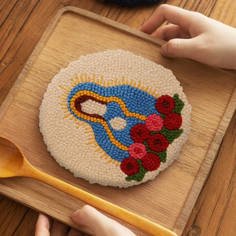  Our Lady Of Altagracia Punch Needle Kit - Handmade Stitch Art | Nice Wall Hanging Creation - image 6