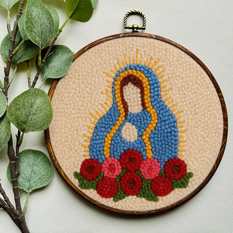  Our Lady Of Altagracia Punch Needle Kit - Handmade Stitch Art | Nice Wall Hanging Creation - image 2