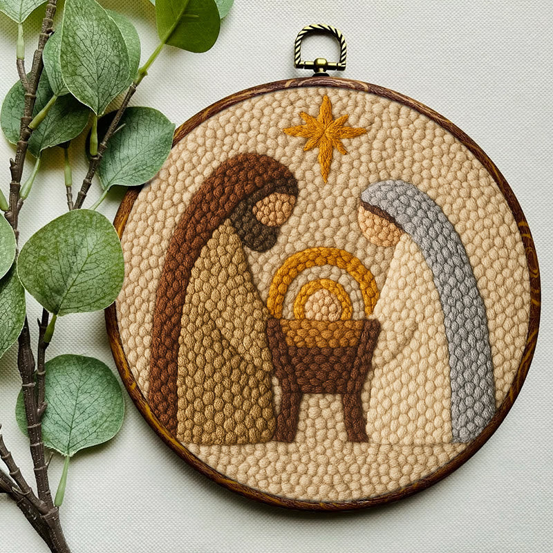 Christmas Nativity Punch Needle Kit - Diy Christmas Pattern | Perfect Wall Hanging  - image 4