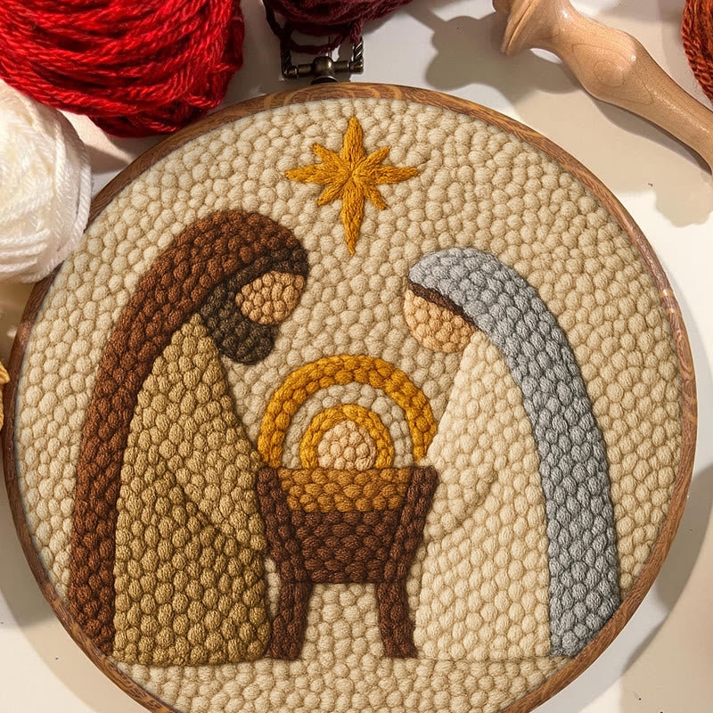 Christmas Nativity Punch Needle Kit - Diy Christmas Pattern | Perfect Wall Hanging  - image 6