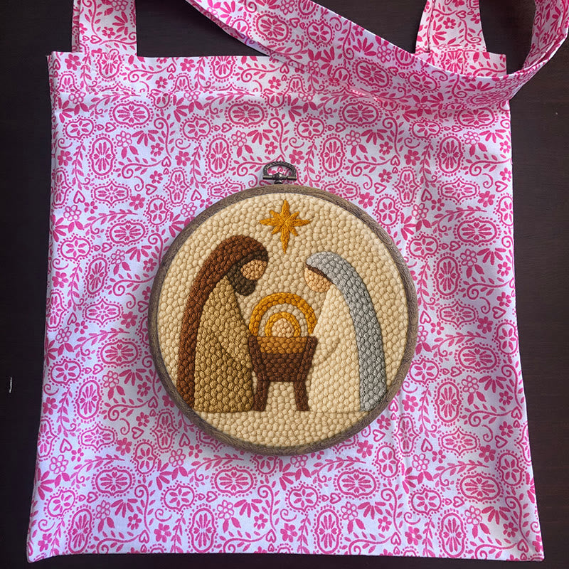 Christmas Nativity Punch Needle Kit - Diy Christmas Pattern | Perfect Wall Hanging  - image 12