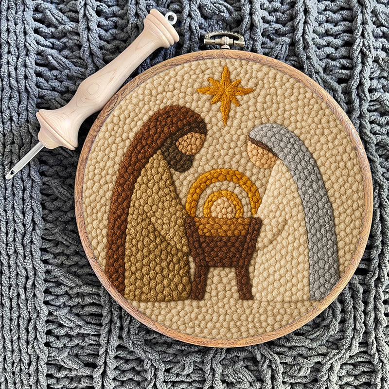 Christmas Nativity Punch Needle Kit - Diy Christmas Pattern | Perfect Wall Hanging  - image 11