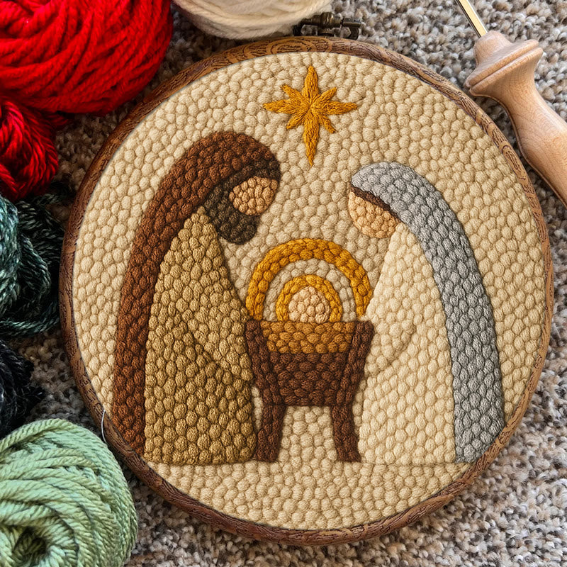 Christmas Nativity Punch Needle Kit - Diy Christmas Pattern | Perfect Wall Hanging  - image 10