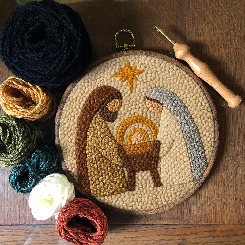 Christmas Nativity Punch Needle Kit - Diy Christmas Pattern | Perfect Wall Hanging  - image 5