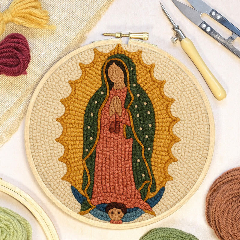  Praying Women Punch Needle Kit - Easy Handmade Art | Stitch Wall Hanging - image 3