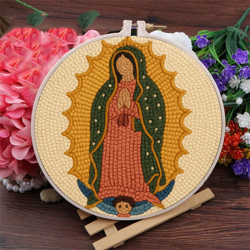  Praying Women Punch Needle Kit - Easy Handmade Art | Stitch Wall Hanging - image 2